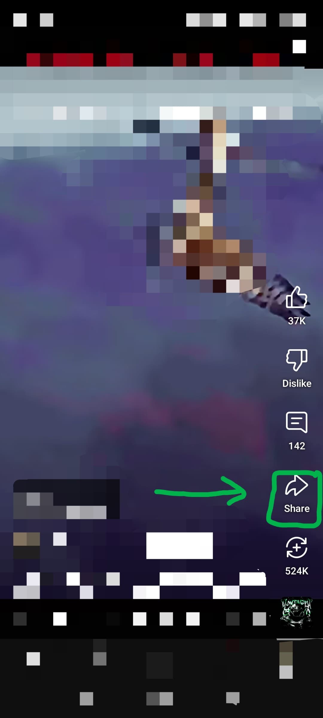 YouTube App Share Icon